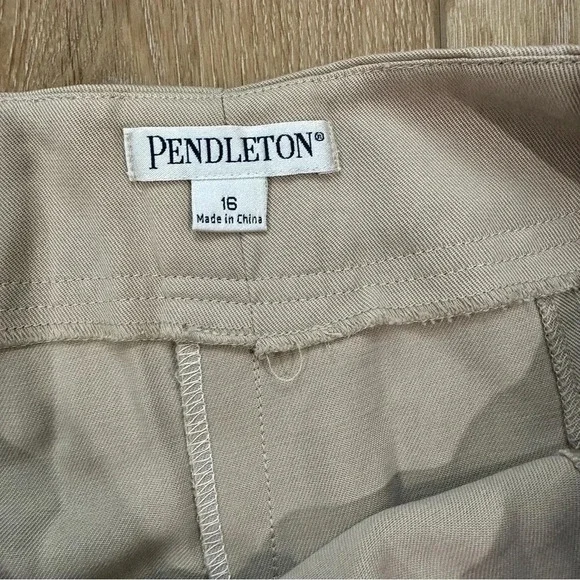 Pendleton Women’s Tan Button Down Jacket & Pant Set Size XL (Top)/16 (Pants) GUC - Picture 12 of 15